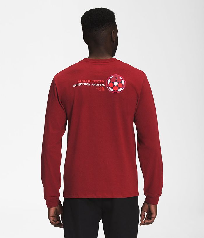 The North Face T-Shirts IC Long Sleeve Red - Mens - Thailand UDAPC-2564